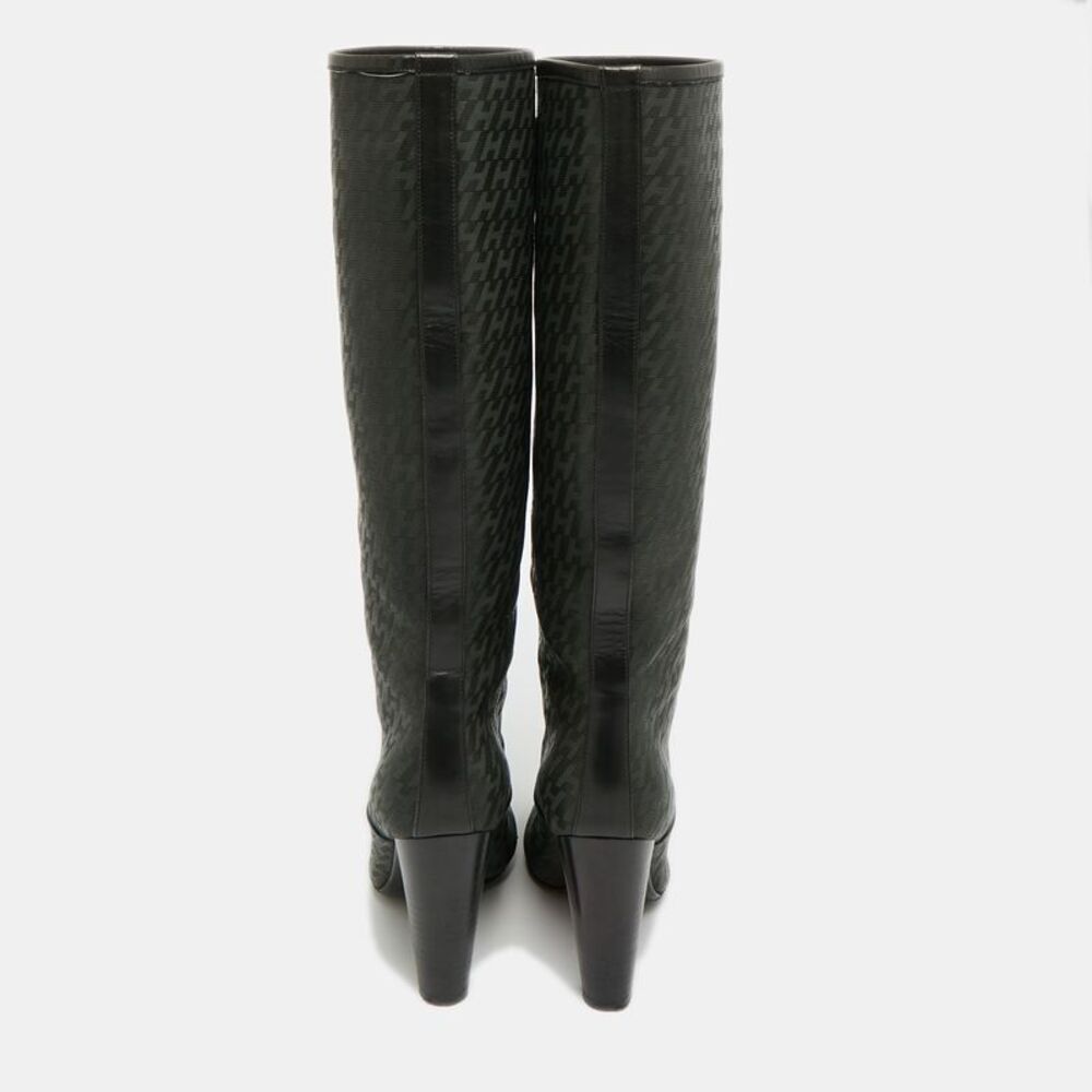 Hermes H Logo Size 36 Black Leather Knee Length Boots - Picture 5 of 7